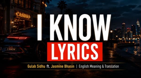I Know Lyrics – Gulab Sidhu & Jasmine Bhasin | English Translation